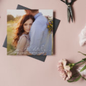 QRコードスクエレガントリプトタイポグラフィ3写真結婚s セーブザデート