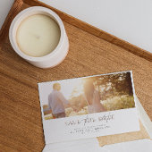 QRコードスクエレガントリプト写真ウェディング日付の保存 招待状