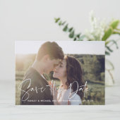 QRコードスクモダンリプト写真ウェディング日付の保存 案内状 (スタンド正面)