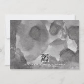 QRコードスクモダンリプト写真ウェディング日付の保存 案内状 (裏面)