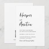 QRコードスクリプトウェディング 招待状 (正面/裏面)