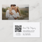 QRコードスクリプトオーバーレイ付きフォト名刺 名刺 (正面/裏面)