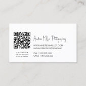 QRコードスクリプトオーバーレイ付きフォト名刺 名刺 (裏面)