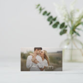 QRコードスクリプトオーバーレイ付きフォト名刺 名刺 (スタンド正面)