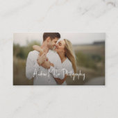 QRコードスクリプトオーバーレイ付きフォト名刺 名刺 (正面)