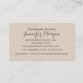 QRコードスクリプトパンパスサンドボホハンドメイドジュエリー 名刺 (裏面)