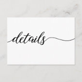 Qrコードスクリプト結婚のWebサイト詳細白黒 エンクロージャーカード (正面)