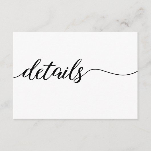 Qrコードスクリプト結婚のWebサイト詳細白黒 エンクロージャーカード (正面)