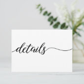 Qrコードスクリプト結婚のWebサイト詳細白黒 エンクロージャーカード (スタンド正面)