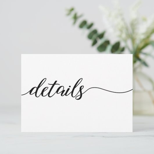 Qrコードスクリプト結婚のWebサイト詳細白黒 エンクロージャーカード (スタンド正面)