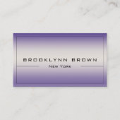 QRコードスタイリッシュ濃い紫の色グラデーションのクラス 名刺 (正面)