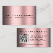 QRコードスタイリッシュ濃い赤のグラデーションのクラス 名刺 (正面/裏面)