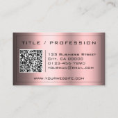 QRコードスタイリッシュ濃い赤のグラデーションのクラス 名刺 (裏面)