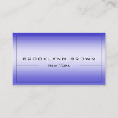 QRコードスタイリッシュ濃い青の色のグラデーションのクラス 名刺 (正面)