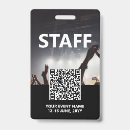 Qrコードスタッフバッジカスタムイベントアクセスパス バッジ