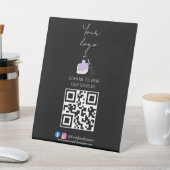 QRコードスタンドアップのサロン価格表のスキャン 台座サイン (インサイチュ)