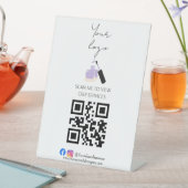 QRコードスタンドアップのサロン価格表のスキャン 台座サイン (インサイチュ)