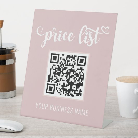 QRコードスタンドアップスキャンサロン価格表のマイサイン 台座サイン (インサイチュ)