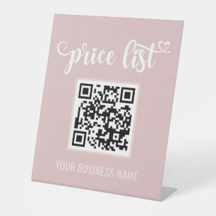 QRコードスタンドアップスキャンサロン価格表のマイサイン 台座サイン