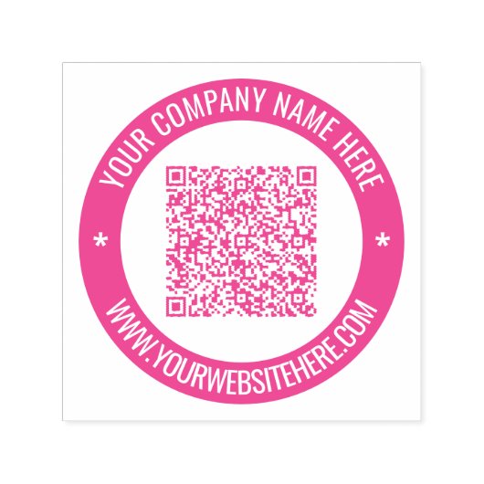 QRコードスタンプとビジネス名Webサイト セルフインキングスタンプ (デザイン)