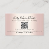 QRコードストロベリーバラ金ゴールドドリップ構成シェフ 名刺 (裏面)