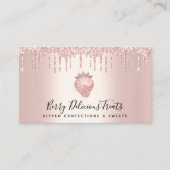 QRコードストロベリーバラ金ゴールドドリップ構成シェフ 名刺 (正面)