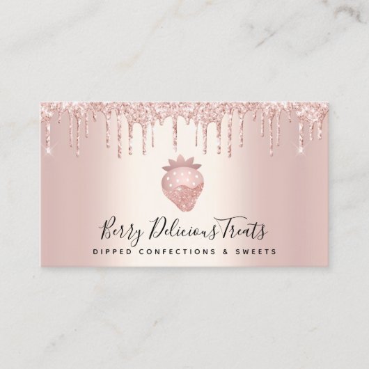 QRコードストロベリーバラ金ゴールドドリップ構成シェフ 名刺 (正面)