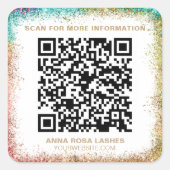 *~* QRコードスパ万博レインボーフレームショップサロン スクエアシール (正面)