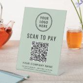 QRコードセージを支払うロゴスキャン 台座サイン (インサイチュ)