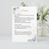 QRコードセージ緑フローラ水色結婚の エンクロージャーカード (スタンド正面)