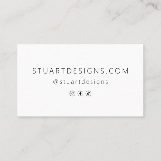 QRコードソーシャルミニマルメディアモダンプロフェッショナル 名刺 (裏面)