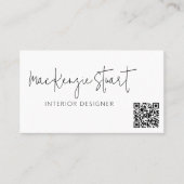 QRコードソーシャルミニマルメディアモダンプロフェッショナル 名刺 (正面)