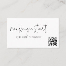 QRコードソーシャルミニマルメディアモダンプロフェッショナル 名刺