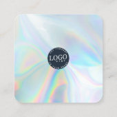 QRコードソーシャルメディアおよびウェブサイトホログラフィック スクエア名刺 (裏面)