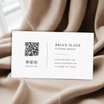 QRコードソーシャルメディアのアイコンミニマルなタトゥーアーティスト