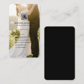 QRコードソーシャルメディアのアイコン結婚の写真家 名刺 (正面/裏面)