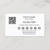 QRコードソーシャルメディアのブロガーの名刺 名刺 (裏面)