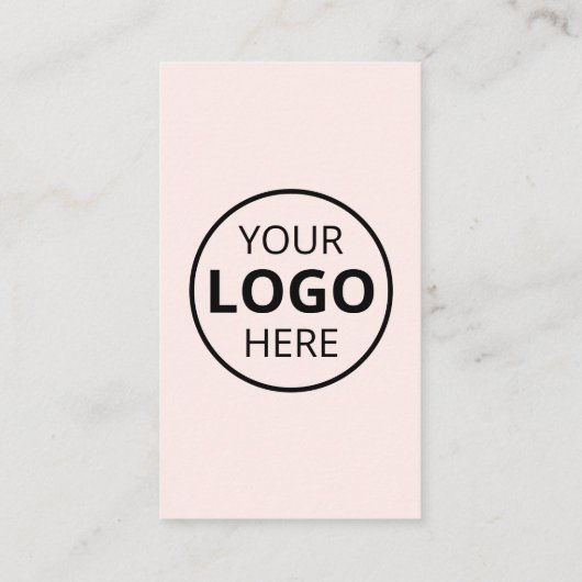 QRコードソーシャルメディアのロゴ赤面ピンク 名刺 (裏面)