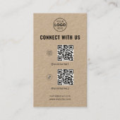 QRコードソーシャルメディアのロゴ 名刺 (正面)