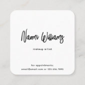 QRコードソーシャルメディアアイコンシンプルモダン スクエア名刺 (裏面)