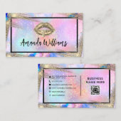 QRコードソーシャルメディアアイコンユニーク美しい 名刺 (正面/裏面)