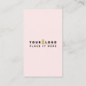 QRコードソーシャルメディアピンクとモダン接続 名刺 (裏面)