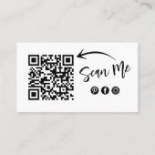 QRコードソーシャルメディアフォトプロフェッショナル 名刺 (裏面)