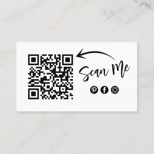 QRコードソーシャルメディアフォトプロフェッショナル 名刺 (裏面)