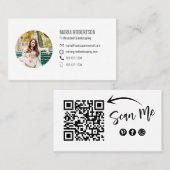 QRコードソーシャルメディアフォトプロフェッショナル 名刺 (正面/裏面)