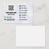 QRコードソーシャルメディアホログラム名刺 名刺 (正面/裏面)