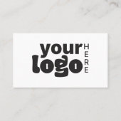 QRコードソーシャルメディアモダンエレガント白黒 名刺 (裏面)