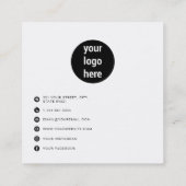 QRコードソーシャルメディアロゴ名刺 スクエア名刺 (裏面)