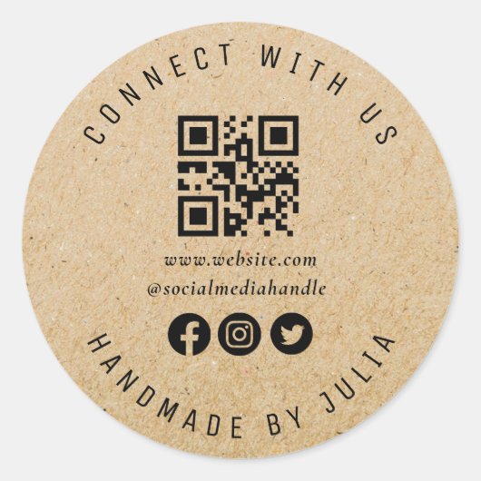 QRコードソーシャルメディア事業 ラウンドシール (正面)