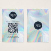 QRコードソーシャルメディア会社ウェブサイトホログラフィー (正面&裏面)
